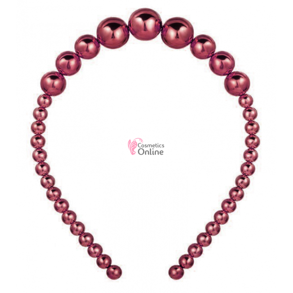 Bentita pentru par cu perle Cod W002D Rosie, usor zgariata